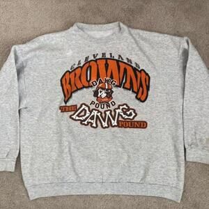Cleveland Browns Dawg Pound Nfl Football Crewneck Sweatshirt N2588
